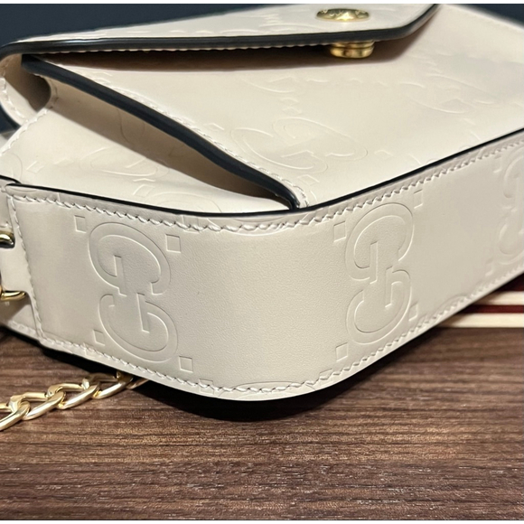 Gucci Jumbo GG Embossed Super Mini Shoulder Bag w/ Unbranded Strap - Picture 6 of 16